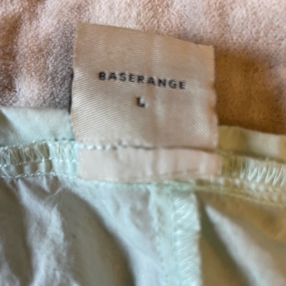 BASERANGE Viag Pants Kal Mint Hook Tape to Adjust Flare Organic Cotton Trouser L - Picture 12 of 16